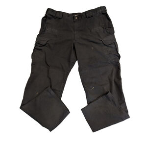 Men's 5.11 Black Tactical Cargo Pants 40x32 3 spots on legs